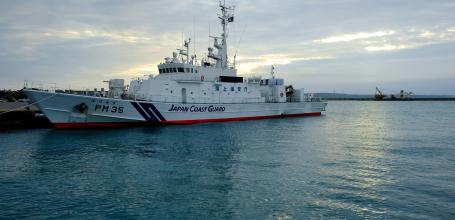 Miyakojima (Okinawa), Japanese Coast Guard ship in Hirara port