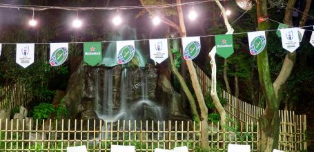 Forest Beer Garden (Tokyo), Outdoor terrace at night