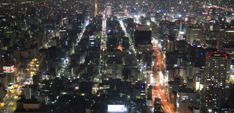 Midland Square (Nagoya), Night view on the city from Sky Promenade Observatory