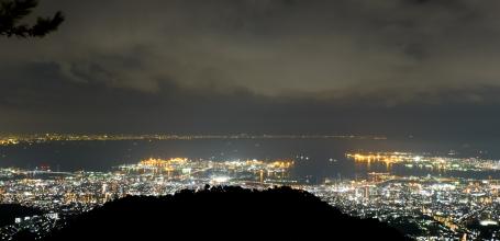 Mount Rokko (Kobe), Night panorama on Kobe port 3