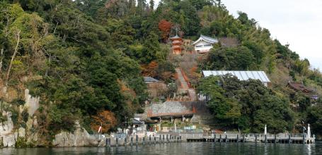 Chikubushima (Lake Biwa), View on the pier