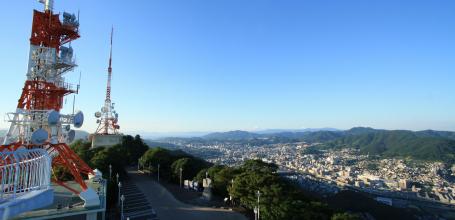 Mount Inasa, View on Nagasaki and the broadcasting antennas