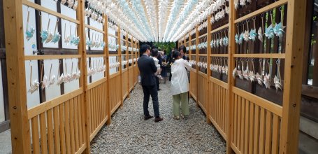 Kawagoe Hikawa-jinja, Pinwheels tunnel on the shrine's grounds