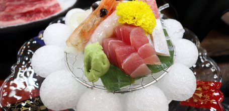 Tsuetate Onsen (Kumamoto), Kaiseki dinner at the Hizenya Tsuetate Kanko Hotel 2