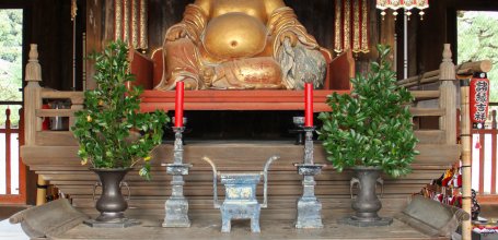 Manpuku-ji (Uji), Statue of Hotei in Tennoden pavilion