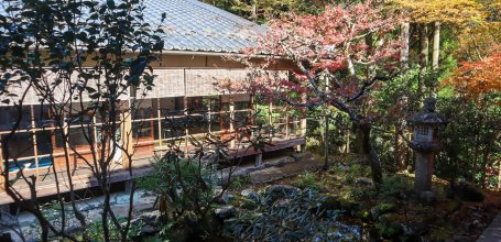 Kozan-ji (Takao, Kyoto), Inner garden of the Sekisui-in pavilion in autumn