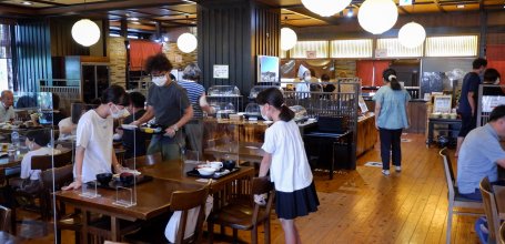 Hida Hanasatonoyu Takayama Ouan, Restaurant room for breakfast
