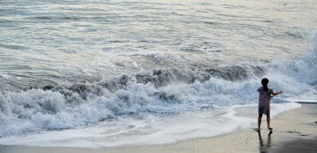 Kamakura (Kanagawa), A beach on the Pacific Ocean in Japan
