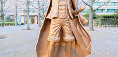 One Piece Kumamoto Revival Project (Kyushu), Statue of Luffy in the city center of Kumamoto 2