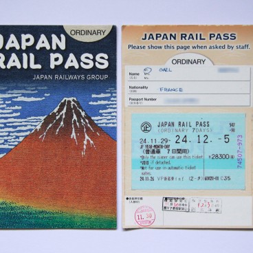 Former booklet version of the Japan Rail Pass 3