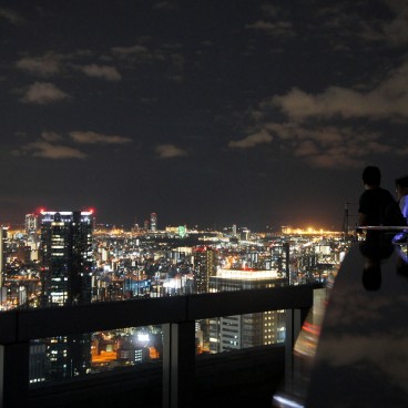 Umeda Sky Building (Osaka), Night view on the city from the open-air observatory