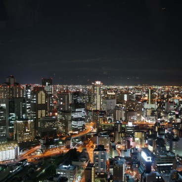 Umeda Sky Building (Osaka), Night view on the city from the observatory