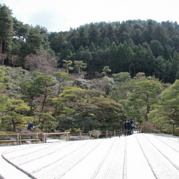 Ginkaku-ji, View on the dry garden in winter