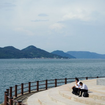 Takamatsu, View on the Seto Inland Sea from the port