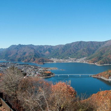 Lake Kawaguchiko (Mount Fuji), Panoramic view on the lake