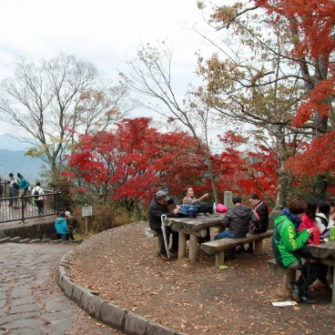 Mount Takao (Tokyo), Visitors at the top of the mountain