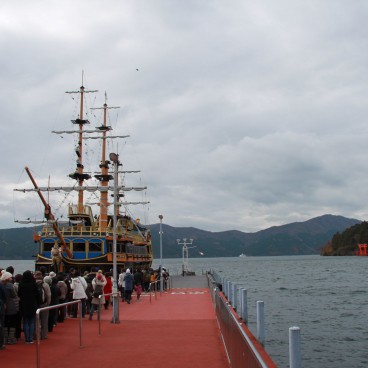 Hakone, the pier on Lake Ashi
