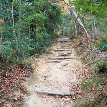 Mount Daimonji in Kyoto, Walking path in autumn 4