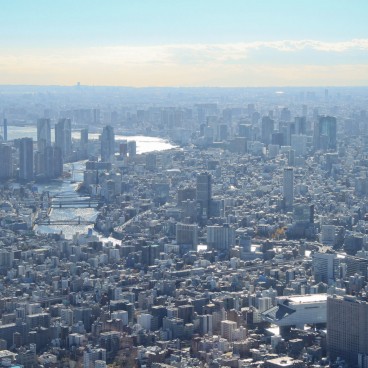 Tokyo SkyTree, View on Ryogoku district and Arakawa River