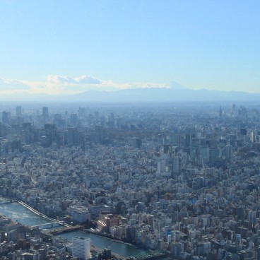 Tokyo SkyTree, View on Mount Fuji and the Imperial Palace