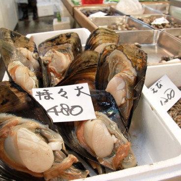 Tsukiji Fish Market, Shellfish and crustaceans