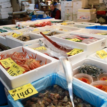 Tsukiji Fish Market, Fish and crustaceans