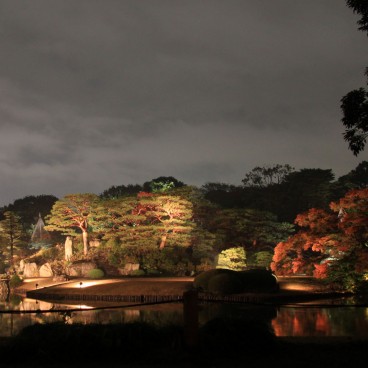 Rikugi-en (Tokyo), Overview of the momiji ligh-up in autumn