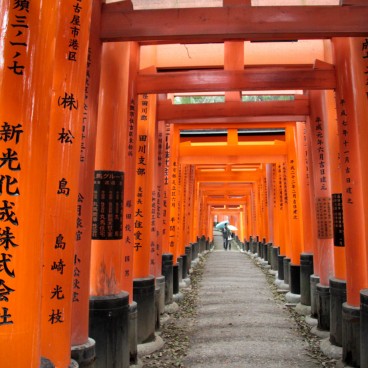 Fushimi Inari Taisha in Kyoto, Torii gates sponsored by companies and businessmen