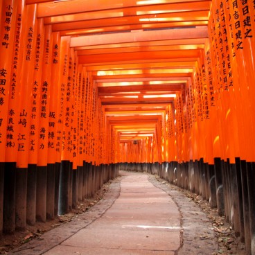 Fushimi Inari Taisha in Kyoto, Corridor of torii gates