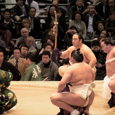 Sumo tournament in Osaka, Ceremony on the dohyo ring
