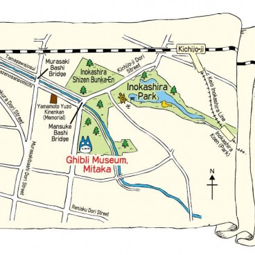 Ghibli Museum (Mitaka), Access map