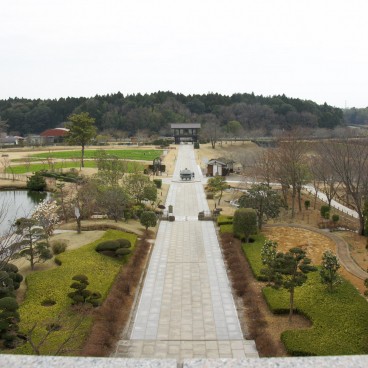 Ushiku Daibutsu Great Buddha in Ushiku (Ibaraki), View on the park from Buddha's bust 2