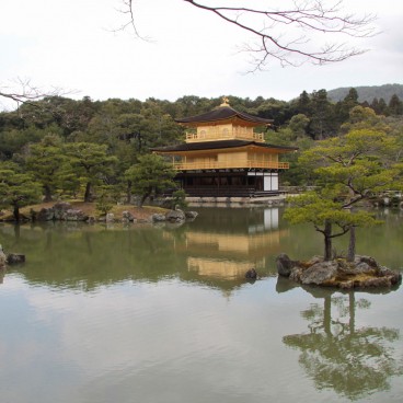 Kinkaku-ji (Kyoto), Old view of the Golden Pavilion
