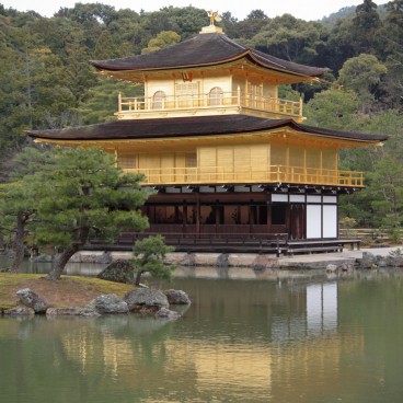 Kinkaku-ji (Kyoto), Old view of the Golden Pavilion (3)