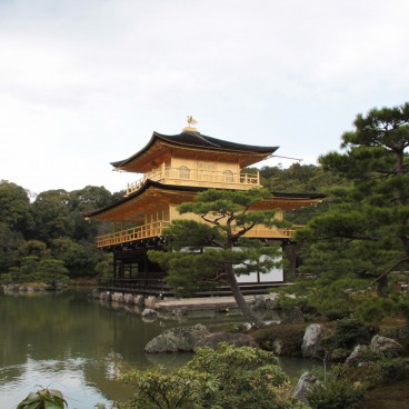 Kinkaku-ji (Kyoto), Old view of the Golden Pavilion (4)