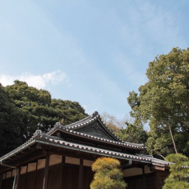 Kokyo Tokyo Imperial Palace, Detail of the traditional roofs 2