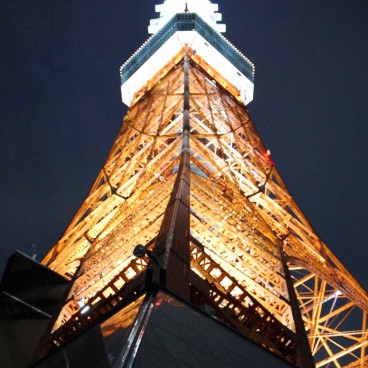 Tokyo Tower, Night view of the illuminated tower 2