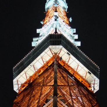 Tokyo Tower, Night view of the illuminated tower 3
