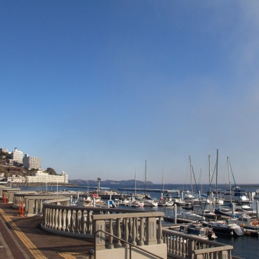 Atami, View on the port in winter 3