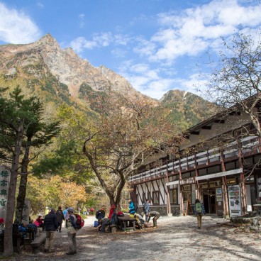 Kamikochi Valley in the Japanese Alps at the beginning of autumn