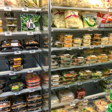 Vegan-friendly fresh food aisle