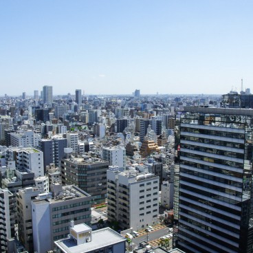 View on the rooftops of Tokyo and the Tokyo SkyTree