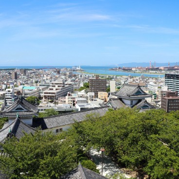 Wakayama City viewed from its castle