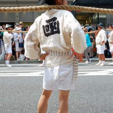 Gion Matsuri in Kyoto, A participant dressed in Japanese traditional clothes