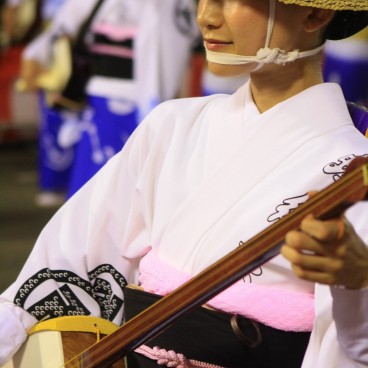 Awa-odori Festival in Tokushima (Shikoku), Shamisen player