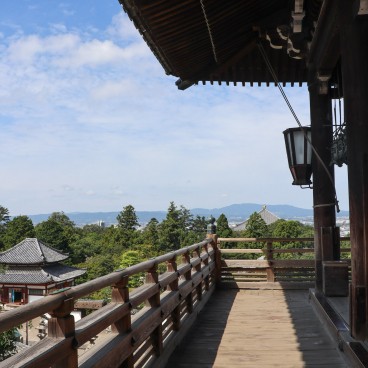Nigatsu-do in Nara, Panoramic view on Nara from the temple 2