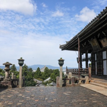 Nigatsu-do in Nara, Panoramic view on Nara from the temple