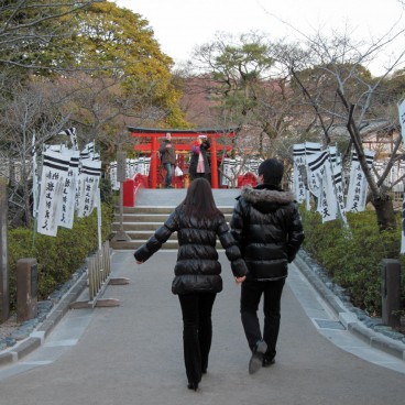 Tsurugaoka Hachimangu (Kamakura), Visitors walking the shrine's grounds