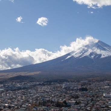 Fujiyoshida, View on Mount Fuji