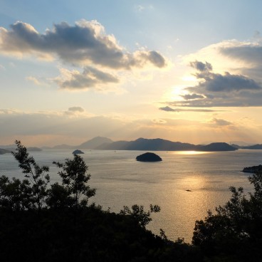 Okunoshima, View on the Inland Sea at sunset